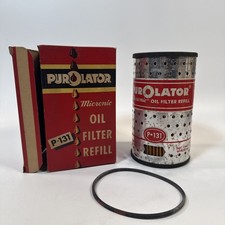 NOS PUROLATOR P 131 OIL FILTER W/ BOX Chevrolet V-8 1956 picture