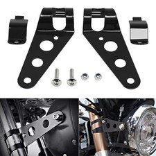 Universal 28mm-34mm Black Motorcycle Modified Headlight Mount Brackets Clamp picture