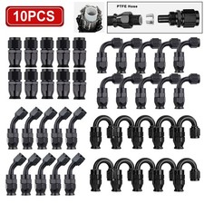 10PCS 4AN 6AN 8AN 10AN 12AN PTFE Fuel Oil Gas Swivel Hose End Fittings Adapter picture
