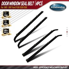 Inner & Outer Car Window Sweep Felt Trim Seal Weatherstrip Kit Compatible（4PC） picture