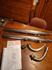 1966 Suzuki T10 250 L/R Exhaust Pipes & Mufflers OG 2 Stroke Vintage Motorcycle  picture