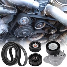Engine Belt Tensioner + Idler Pulley Serpentine Belt Kit FITS FOR Mercedes-Benz picture