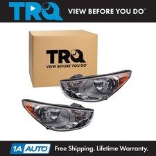 TRQ Headlight Assembly Pair LH RH 2pc for 2010-2013 Hyundai Tucson picture