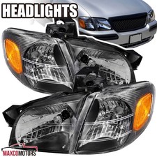 Black Headlights+Corner Lamps Fits 1997-2005 Chevy Venture Silhouette Montana picture