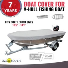 V Hull Fishing Boat Cover Waterproof Heavy Duty 13'5