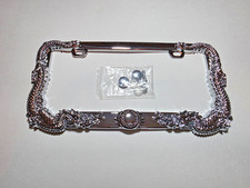 3D DRAGON CHROME AUTO CAR LICENSE PLATE FRAME - Hardware Included picture
