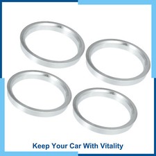 Universal Pack(4) 73.1mm to 63.3mm Car Hub Centric Rings Silver Tone picture