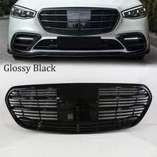 For 2021-2025 Mercedes-Benz W223 S500 S580 Front Upper Grille Glossy Black picture