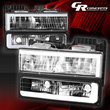 [OPEN BOX} C-Tube LED DRL Headlight Bumper Signal Lamps for 88-00 Chevy GMC C/K picture