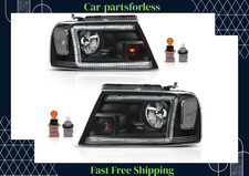 For 2004 2005-2008 Ford F-150 Lincoln Mark LT Black LED DRL Projector Headlights picture