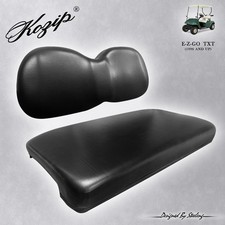 'KOZIP' OEM EZGO TXT GOLF CART FRONT SEAT AND BACKREST CUSHION SET  (BLACK) picture