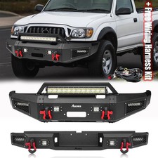 Off-Road For 1995-2004 Toyota Tacoma Front Rear Bumper w/Winch Plate&Lights&Wire picture