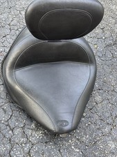Mustang Wide Tripper Seat With Backrest, 2012-2017 Harley Davidson Softail Slim. picture