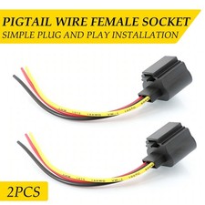 Two Head Harness Light Bulb Repair Plug Socket Wire Pigtail Female P 9008 H13 picture
