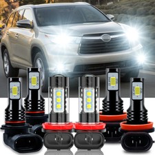 Para for Toyota Highlander 2014-2019 Faros LED Hi/Low + Kit de luces antiniebla picture