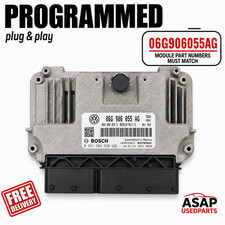 ✅12 2013 2014 VW Volkswagen Jetta 2.0L Engine Computer 06G906055AG PROGRAMMED ✅ picture