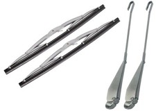 Empi Silver Wiper Arm & Wiper Blade Set for VW Bug / Beetle 1965-1967 picture