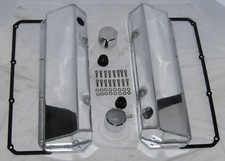 71-82 Ford 351C 351M 400M Fabricated Aluminum Valve Covers + Breathers & Gaskets picture