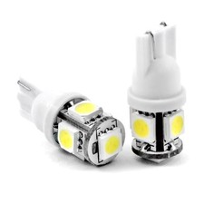 PAIR T10 360°5SMD 168 194 2825 LED Bulb fit License Plate Light Xenon White New picture