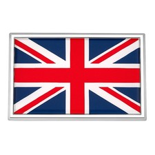 Union Jack Flag (United Kingdom / Great Britain) Chrome Car Emblem picture