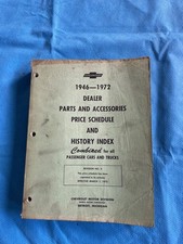 1946-1972 Chevrolet Parts and Accessories Price Schedule and History Index picture