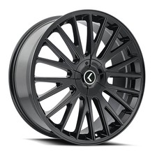 Kraze Wheels KR185 Double Down 17x8 +38 Gloss Black 5x112 5x120 (QTY 1) picture