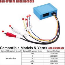Car D2B Optical Fiber Decoder Adapter for Mercedes-Benz S/SL/C/CL/CLK/E/ML picture
