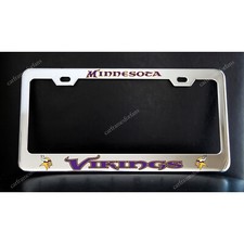 Minnesota Vikings License Plate Frame - Premium Chrome Plated Metal picture
