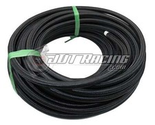 6AN AN6 Black Nylon Braided Stainless Steel PTFE Fuel Hose E85 20ft Length picture