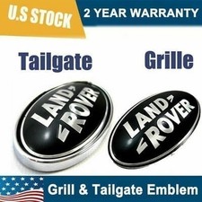 NEW BLACK/GREEN ROVER FREELANDER GRILL TAIL GATE EMBLEM OVAL DECAL BADGE picture