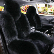 Long Wool Faux Sheepskin Car Seat Cover Universal Plush Fur Cushion picture