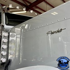 Stainless Peterbilt Emblem logos side, front of hood (Sold by the Piece) nu-1054 picture