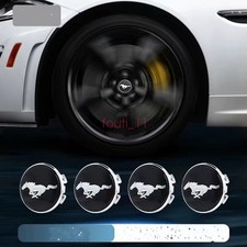 4X 54mm Self-Powered Floating LED Wheel Hub Light Center Caps for Ford  Mustang picture