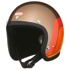 TT&CO. USA DOT SUPER MAGNUM 70's OLD GOLD Motorcycle Open Face Helmet picture