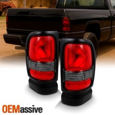 Fit 1994-2002 Dodge Ram 1500 2500 3500 Truck Red Clear Tail Lights Replacement picture