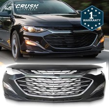 Fit 2019-2024 Chevy Malibu Front Bumper Cover Upper & Lower Grille Fog Light Set picture