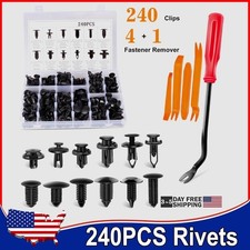 (240pcs)Auto Car Bumper Retainer Clips Fastener Remover Push Pin Rivet Screw new picture