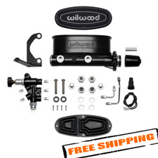 Wilwood 261-13270-BK Tandem Master Cylinder Kit w/ Bracket & Valve, 1-1/8