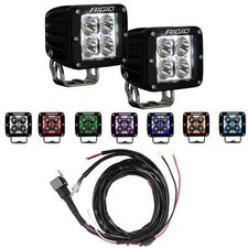 Rigid Industries Radiance + RGBW Pod LED Pair Lights w/ 8 Back Lighting Options picture