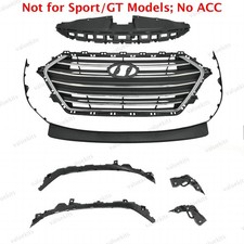 7PC For Elantra 2017 2018 Radiator Cover Grille Headlight Bumper Bracket Kit picture