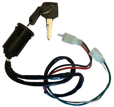 IGNITION KEY SWITCH w 4 WIRES 2 MALE PLUGS X-15 X-19 110cc SUPER BIKE MOTORCYCLE picture