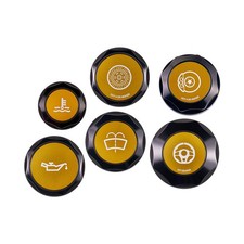 IAG Revolve Engine Bay Dress-Up Cap Kit for Subaru 02-07 WRX, 04-07 STI, Gold picture