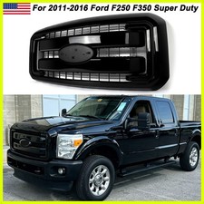 Gloss Black Front Grille Assembly For 2011-2016 F250/F-250/F350/F450 Super Duty picture