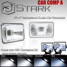 H4651 H4652 H4666 H4656 4x6 Head Light Glass Housing Lamp Chrome HID Xenon (B) picture
