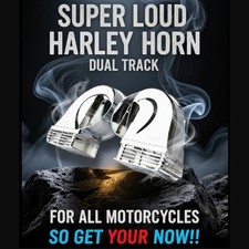  DUAL TRACK CHROME MOTORCYCLE HORN                               SUPER LOUD picture