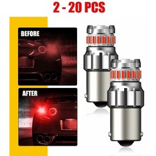 2-20x 1156 7506 LED Reverse Backup Brake Lights Bulbs Waterproof Red Error Free picture