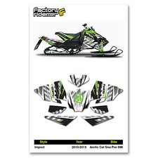 2010 - 2013 ARCTIC CAT SNO PRO 500 / 2008 - 2011 GRAPHICS KIT IMPACT Style picture
