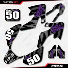 Black & Purple Fierce Racing Graphics Kit fits 04-12 Honda Crf50 CRF 50 Decals picture