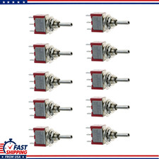 SPDT 3-Pin Miniature Toggle Switch, On/Off/On, Dashboard (Pack 10) picture