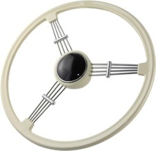 400mm Vintage Iron 3 Spoke Banjo Vintage Classic Steering Wheel For Porsche 356 picture
